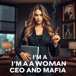 A bold and empowering image of a woman confidently declaring 'I'M A WOMAN CEO AND MAFIA'