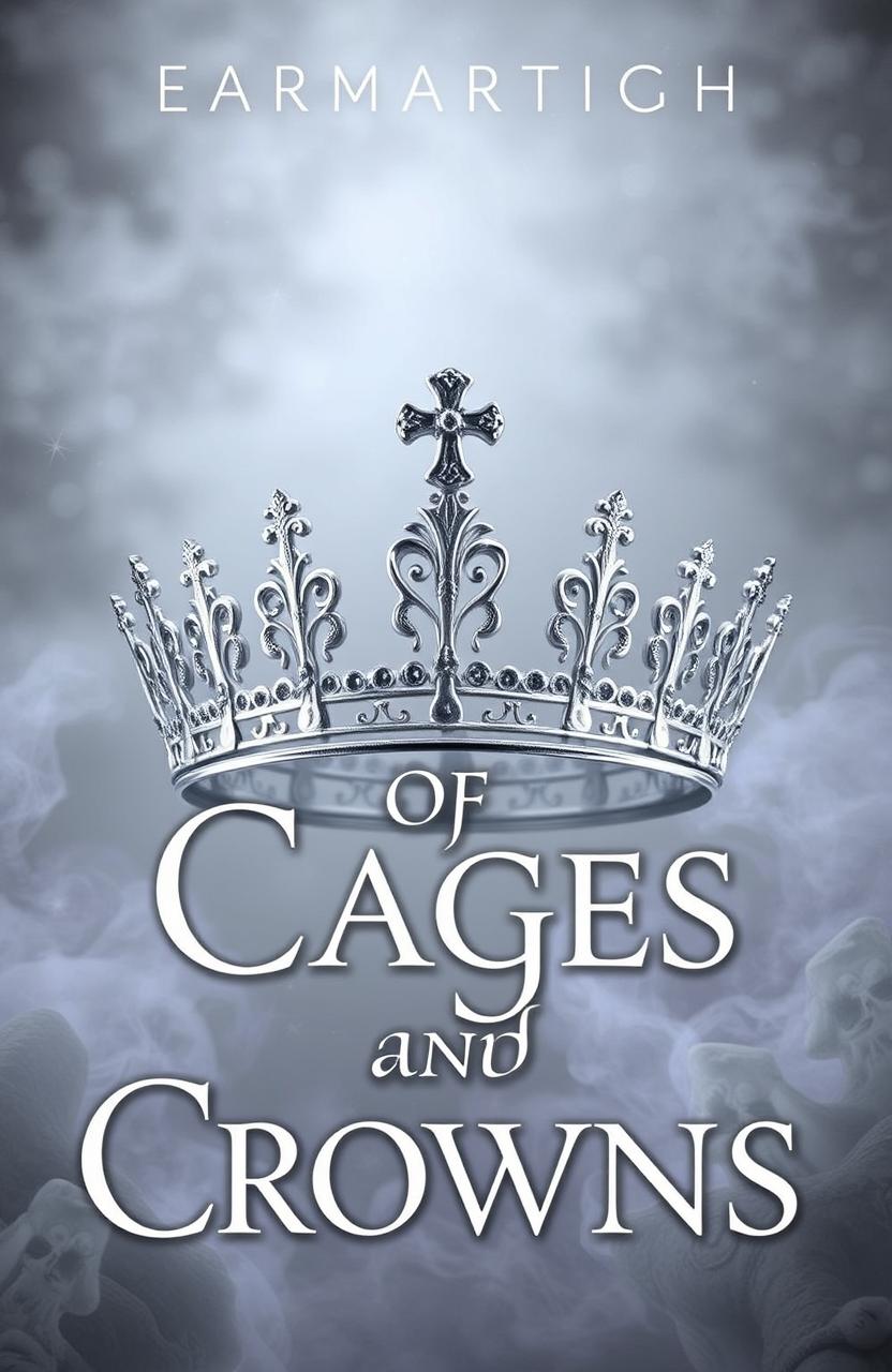 A fantasy book cover titled 'Of Cages and Crowns'