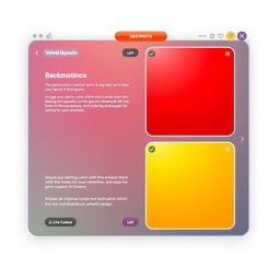 Create a visually appealing layout for a game interface divided into three sections