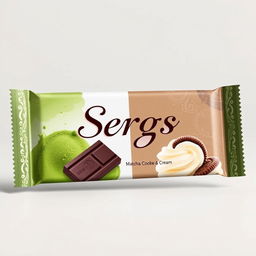 Create a sophisticated and elegant chocolate packaging design for a brand called 'Sergs'