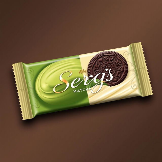Create a sophisticated and elegant chocolate packaging design for a brand called 'Sergs'