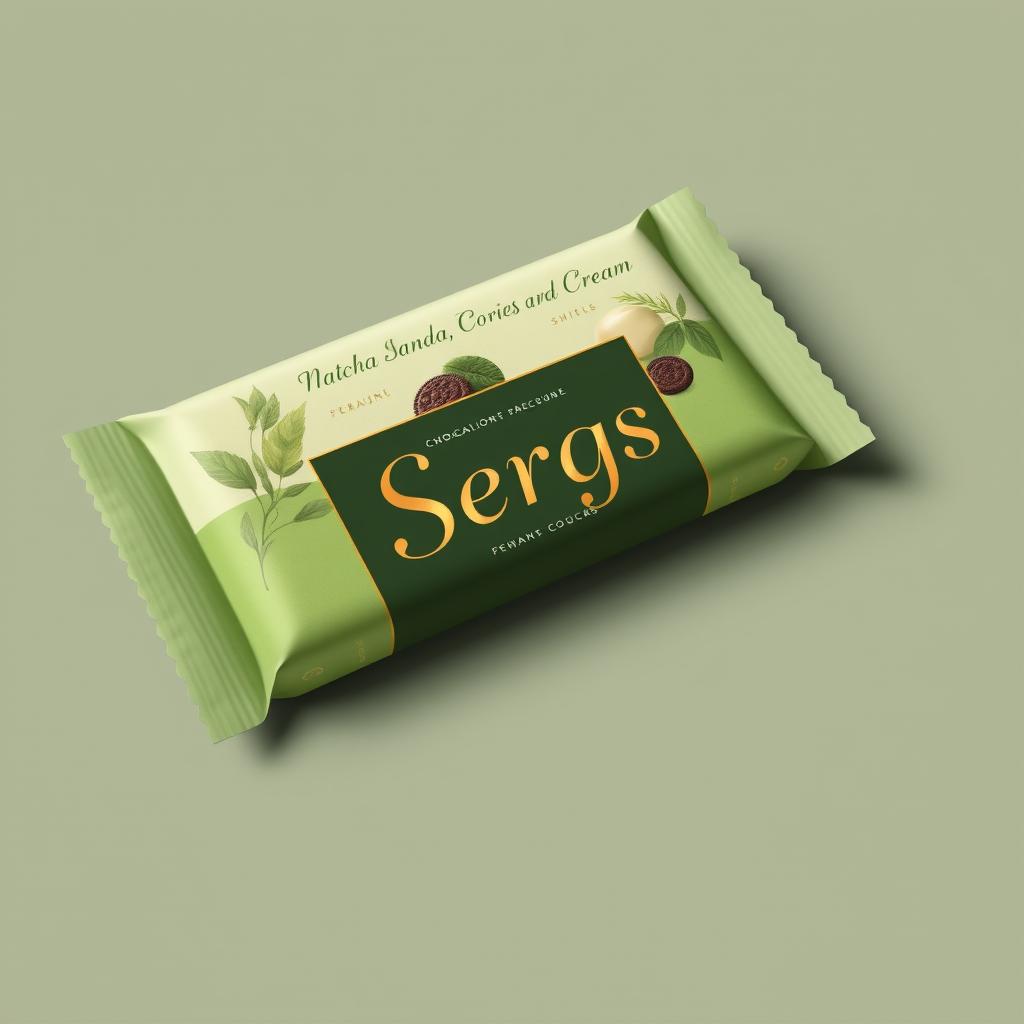 An elegant chocolate packaging design for a brand called 'Sergs'