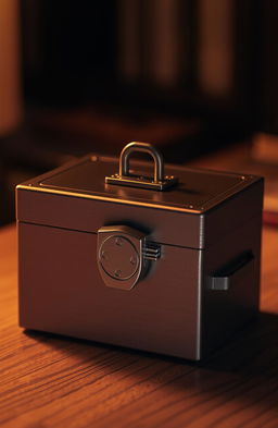 A small brown metal box, intricately designed with a sophisticated yet discreet triple coded password lock