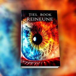 A visually striking book cover featuring a large, detailed iris as the central focus, surrounded by a softly blurred background that adds depth