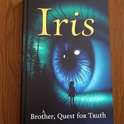 A captivating book cover featuring a large, detailed iris eye that occupies a significant portion of the design, symbolizing mystery and perception