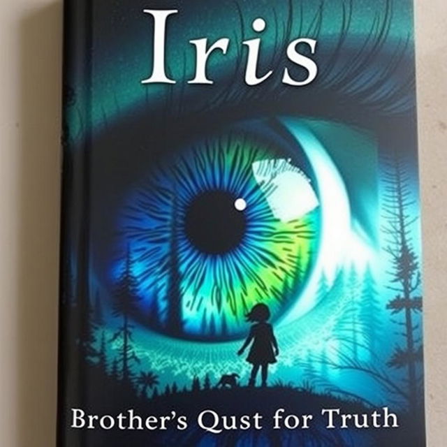 A captivating book cover featuring a large, detailed iris eye that occupies a significant portion of the design, symbolizing mystery and perception