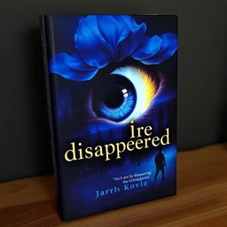 A captivating book cover featuring a large, striking iris eye that dominates the design