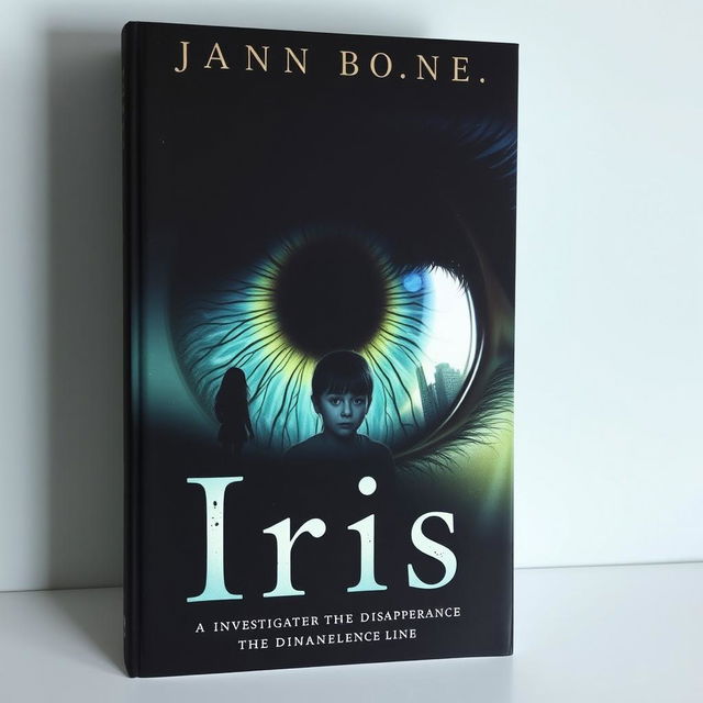 A captivating book cover featuring a large, detailed iris eye, symbolizing both depth and mystery