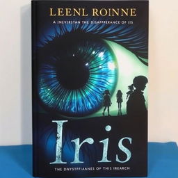A captivating book cover featuring a large, detailed iris eye, symbolizing both depth and mystery