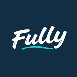 A modern and sleek logo design for a surf clothing brand named 'Fully'