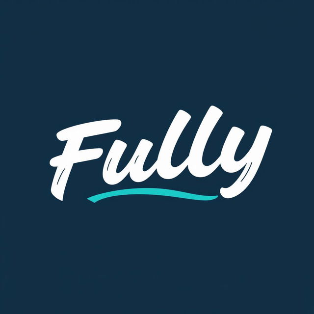 A modern and sleek logo design for a surf clothing brand named 'Fully'
