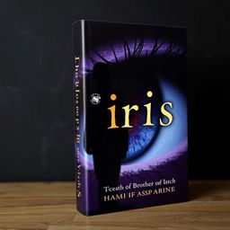 A captivating book cover featuring a large, detailed iris eye, symbolizing clarity and perception, set against a dark and moody background that conveys mystery