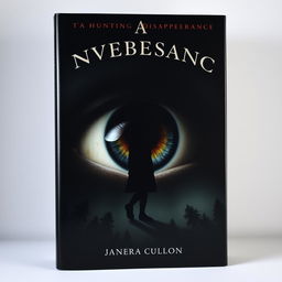 A captivating book cover design featuring a large, detailed eye in the center