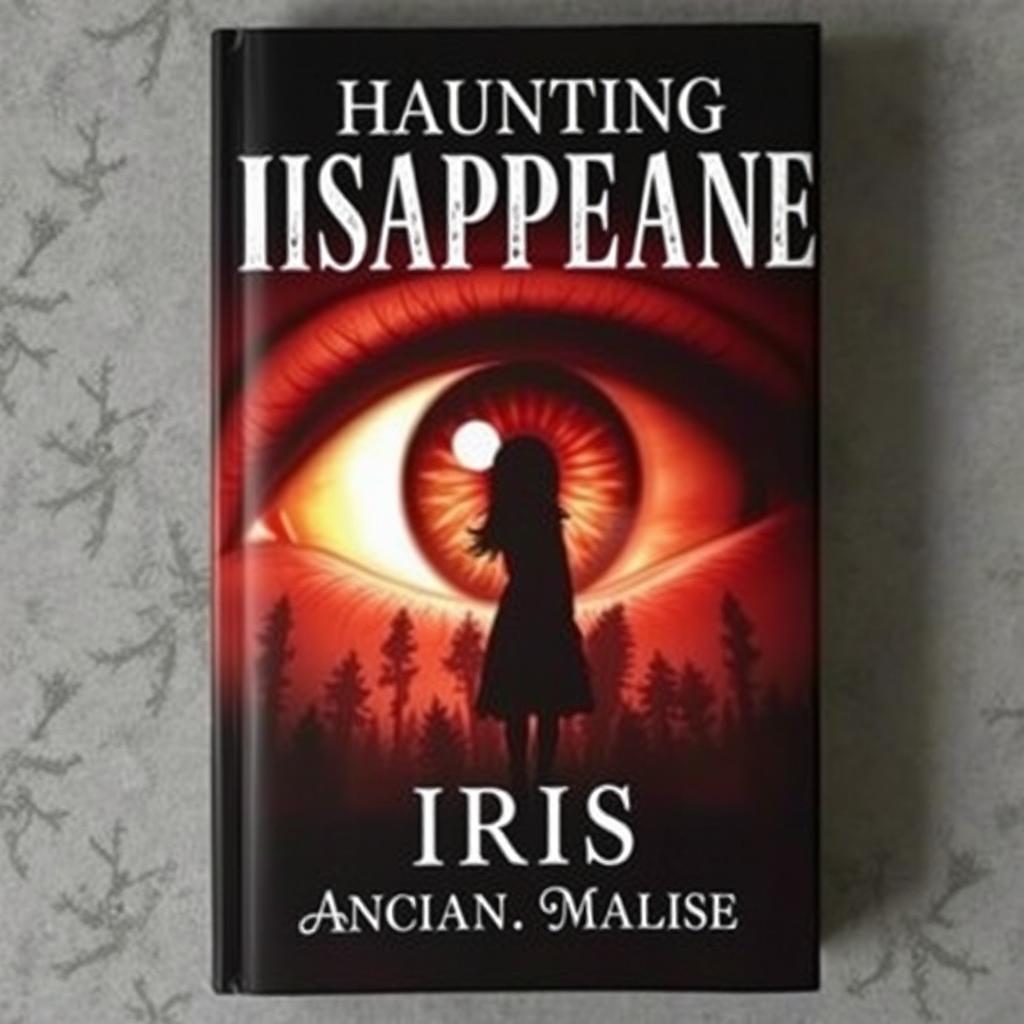 A captivating book cover design featuring a large, detailed eye in the center