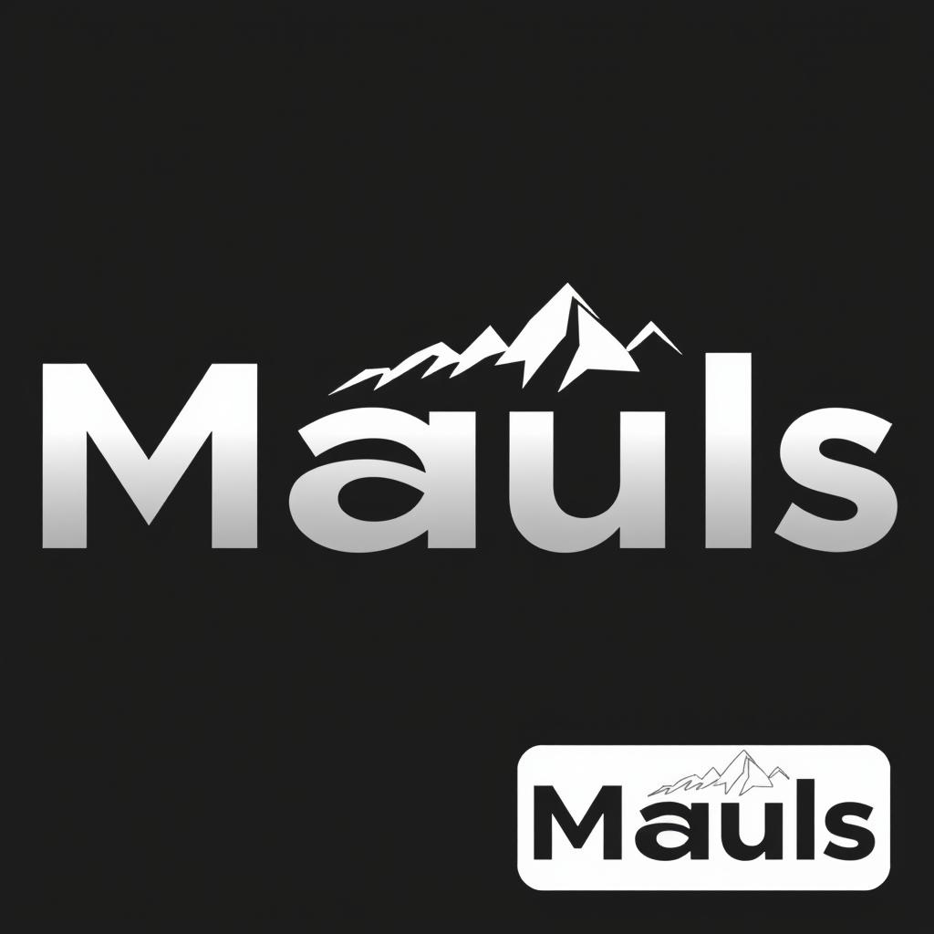 A simple yet striking logo design for a fictional brand called 'Mauls'