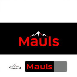 A simple yet striking logo design for a fictional brand called 'Mauls'
