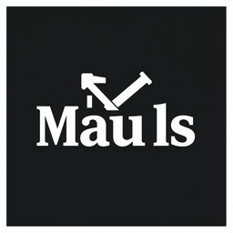 A simple and modern logo design for 'Mauls', featuring bold typography