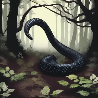The protagonist in the novel was warned to beware of the adder that lurked in the depths of the dark forest.