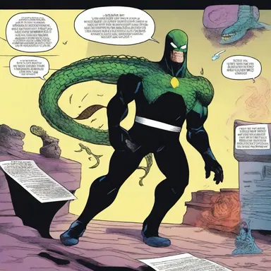In the latest issue of the superhero comic, the villain uses an adder to calculate his evil plans.