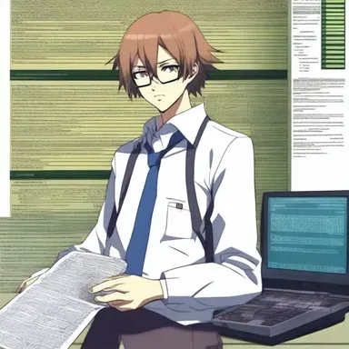 The main character in the anime series is a genius engineer who creates a high-tech adder to calculate complex equations.