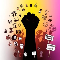 A vibrant gradient background representing diversity, blending from light to dark, symbolizing progress through unity and struggle