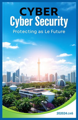 An informative book cover about cyber security featuring a striking graphic design