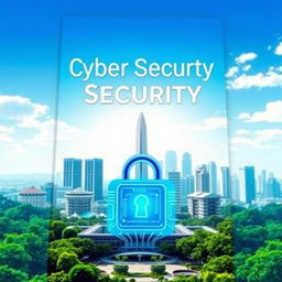 An informative book cover about cyber security featuring a striking graphic design