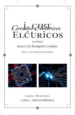 A formal cover page design showcasing the title elements, with a clean and professional layout