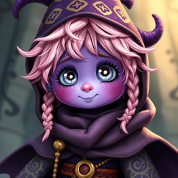 A whimsical warlock character with trifling and mischievous traits