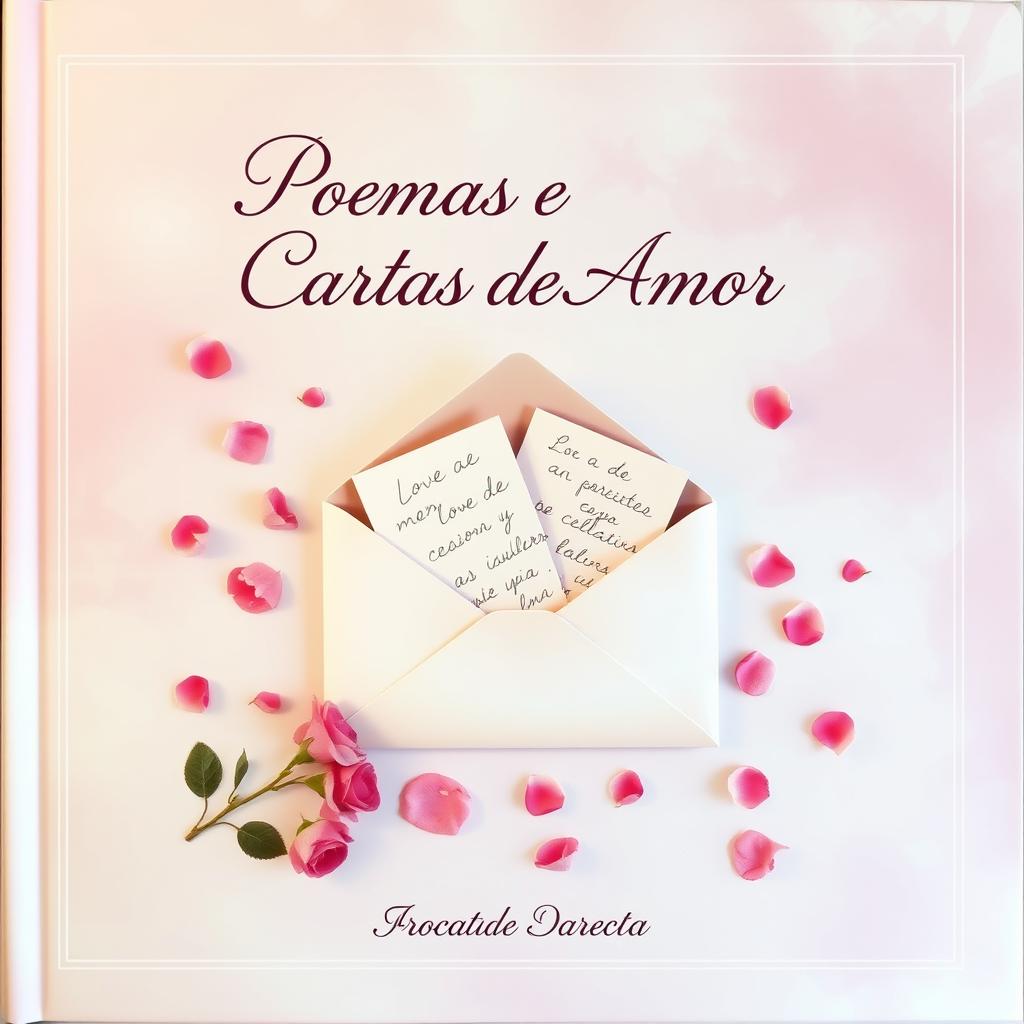 A visually captivating cover design for a collection of love poems and letters