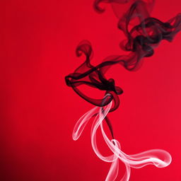 A striking background featuring a deep red canvas, richly textured with shades of dark crimson