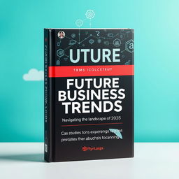 A thoughtful and insightful book concept titled 'Future Business Trends: Navigating the Landscape of 2025'