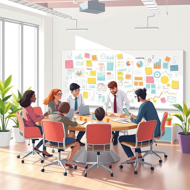 A visually captivating illustration representing an innovative market strategy