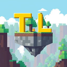 A 64x64 pixel art logo featuring the letters 'T' and 'L' in a vibrant yellow color, placed closely together