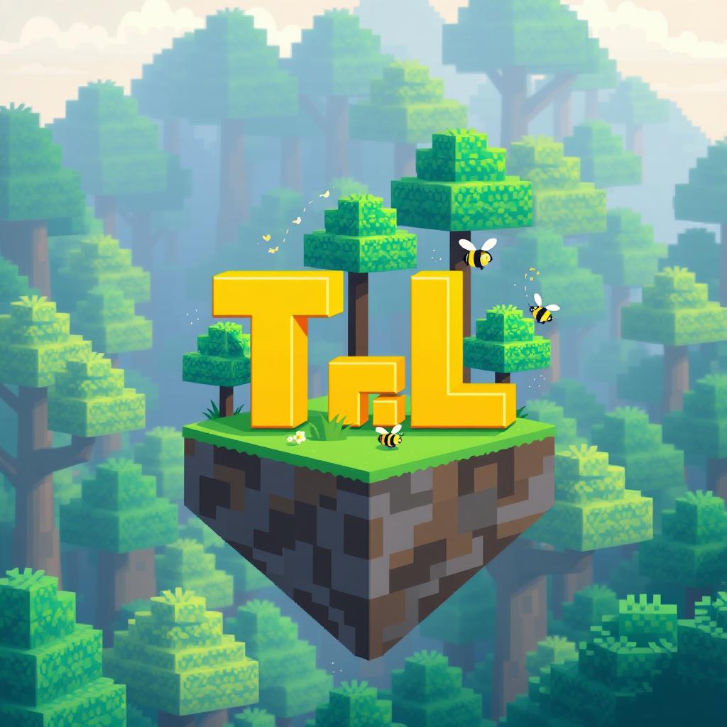 A 64x64 pixel art logo featuring the letters 'T' and 'L' in a vibrant yellow color, placed closely together