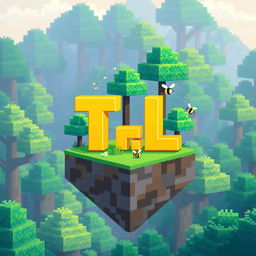 A 64x64 pixel art logo featuring the letters 'T' and 'L' in a vibrant yellow color, placed closely together