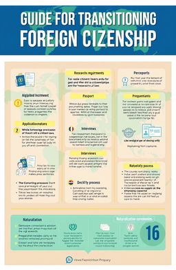 A detailed infographic titled 'Guide for Transitioning to Foreign Citizenship'