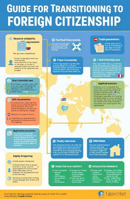 A detailed infographic titled 'Guide for Transitioning to Foreign Citizenship'