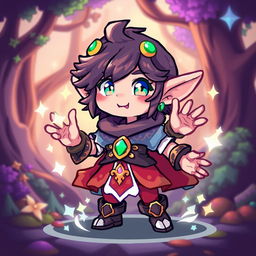 A vibrant and colorful idle sprite, showcasing a charming, pixelated character with an expressive face, intricate details on clothing, and various animated features
