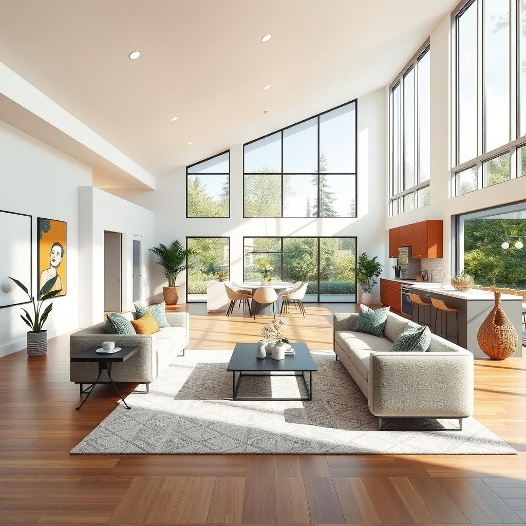 Stunning Modern Home Interior with Open Floor Plan