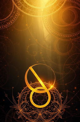 A visually striking image of a golden paradox symbol positioned at the bottom of the frame, with intricate thematic textures that suggest complexity and depth