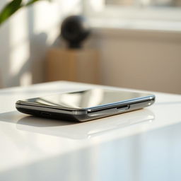 A detailed product image featuring a sleek, modern gadget designed for tech enthusiasts
