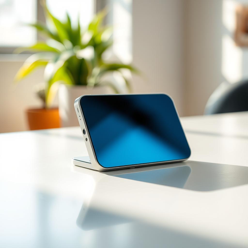 A detailed product image featuring a sleek, modern gadget designed for tech enthusiasts