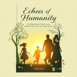 A beautifully designed book cover for a collection of short stories focused on human values