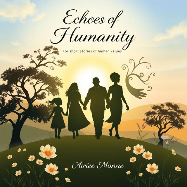 A beautifully designed book cover for a collection of short stories focused on human values