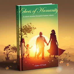 A beautifully designed book cover for a collection of short stories focused on human values