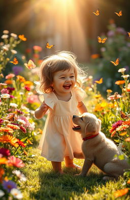 A warm and intimate scene depicting a devoted servant's child, radiating innocence and love