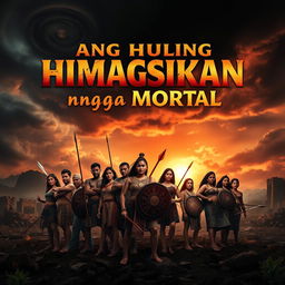 An artistic poster showcasing the theme of 'Ang Huling Himagsikan ng mga Mortal' (The Last Rebellion of Mortals)