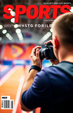 A talented photographer capturing an athlete in action, showcasing a beautiful depth of field