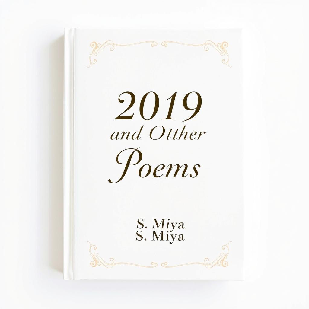 A beautifully decorated white poetry book cover featuring elegant typography